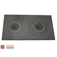 Плита чугунная большая 2-х конфорочная, МТЗ (р-р 710х400х15)