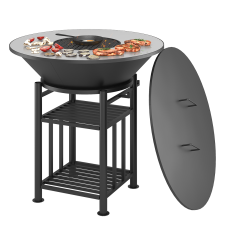 Fantastic Grill Везувий Ø 1000 (чаша+подставка+ плита+решетка чугунная"СТЕЙК" Ø 450мм+крышка)